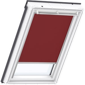 dark red VELUX blackout blind 